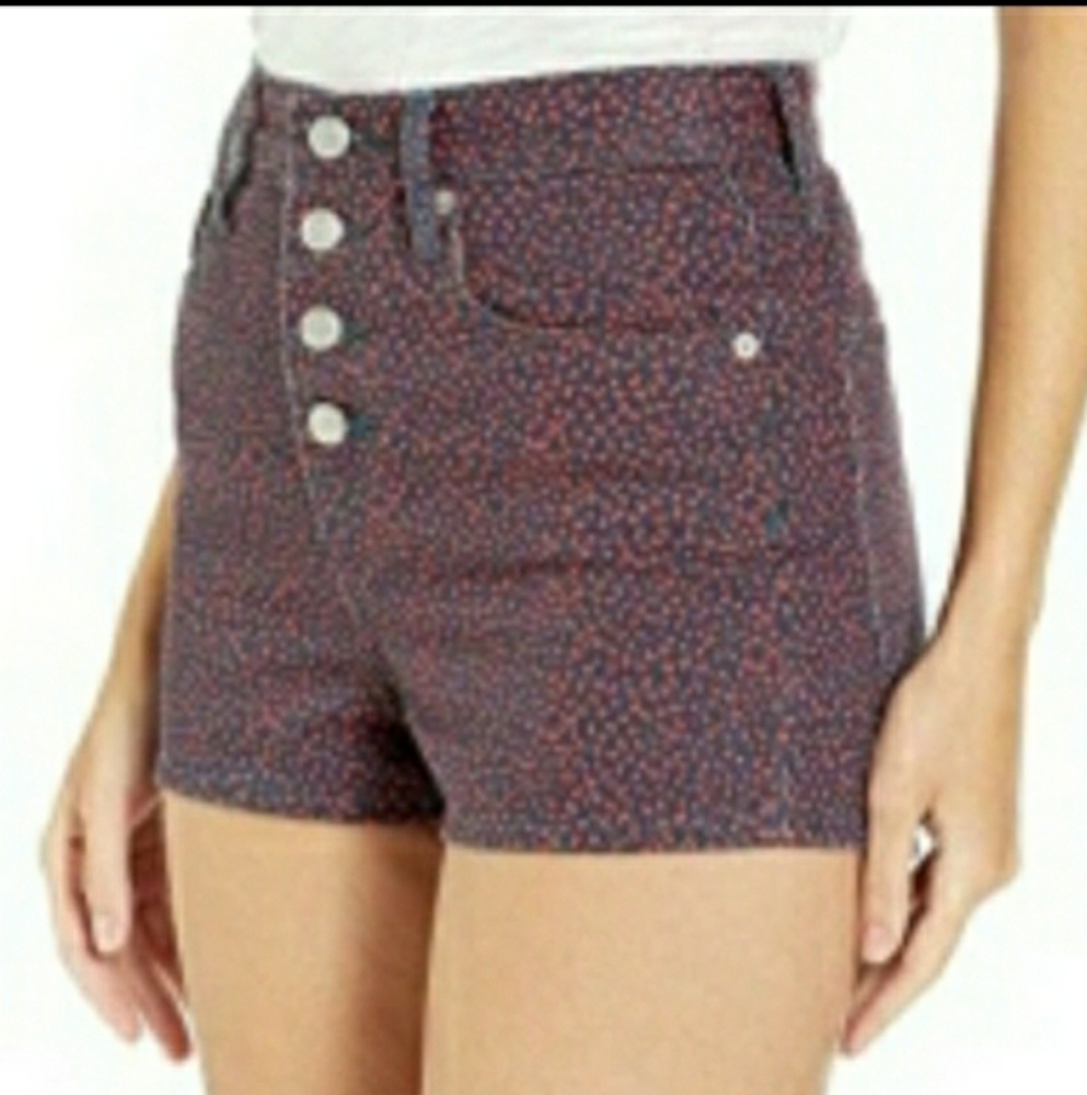 Juicy Couture Laurel Ditsy Printed Denim Shorts